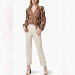 PAIGEStella Super High Waist Straight Leg Faux Leather. Size 25